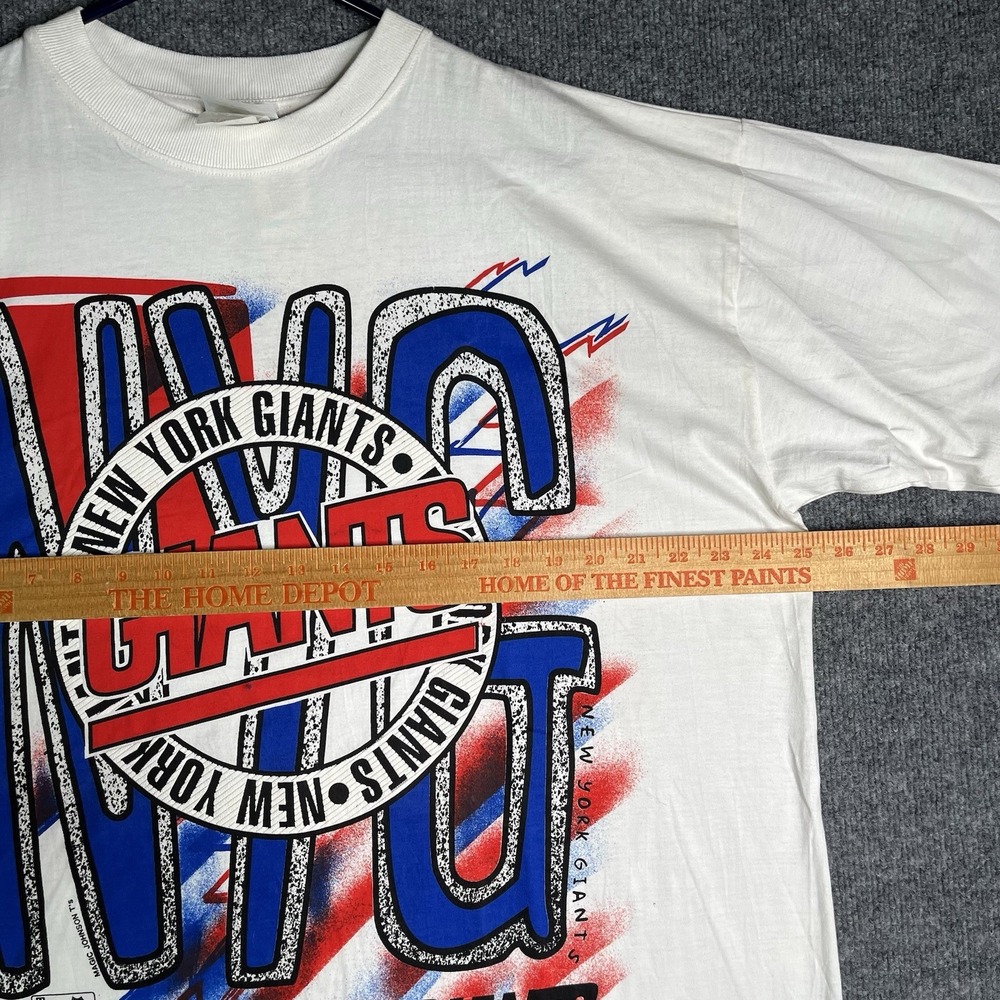 Vintage Magic Johnson New York Giants T-shirt Large White Dead Stock - Picture 7 of 8